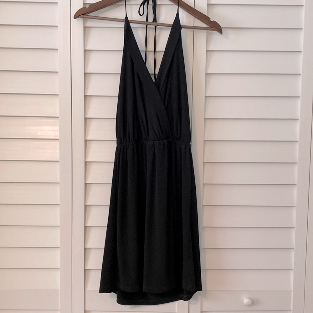 Black Halter Mini Dress